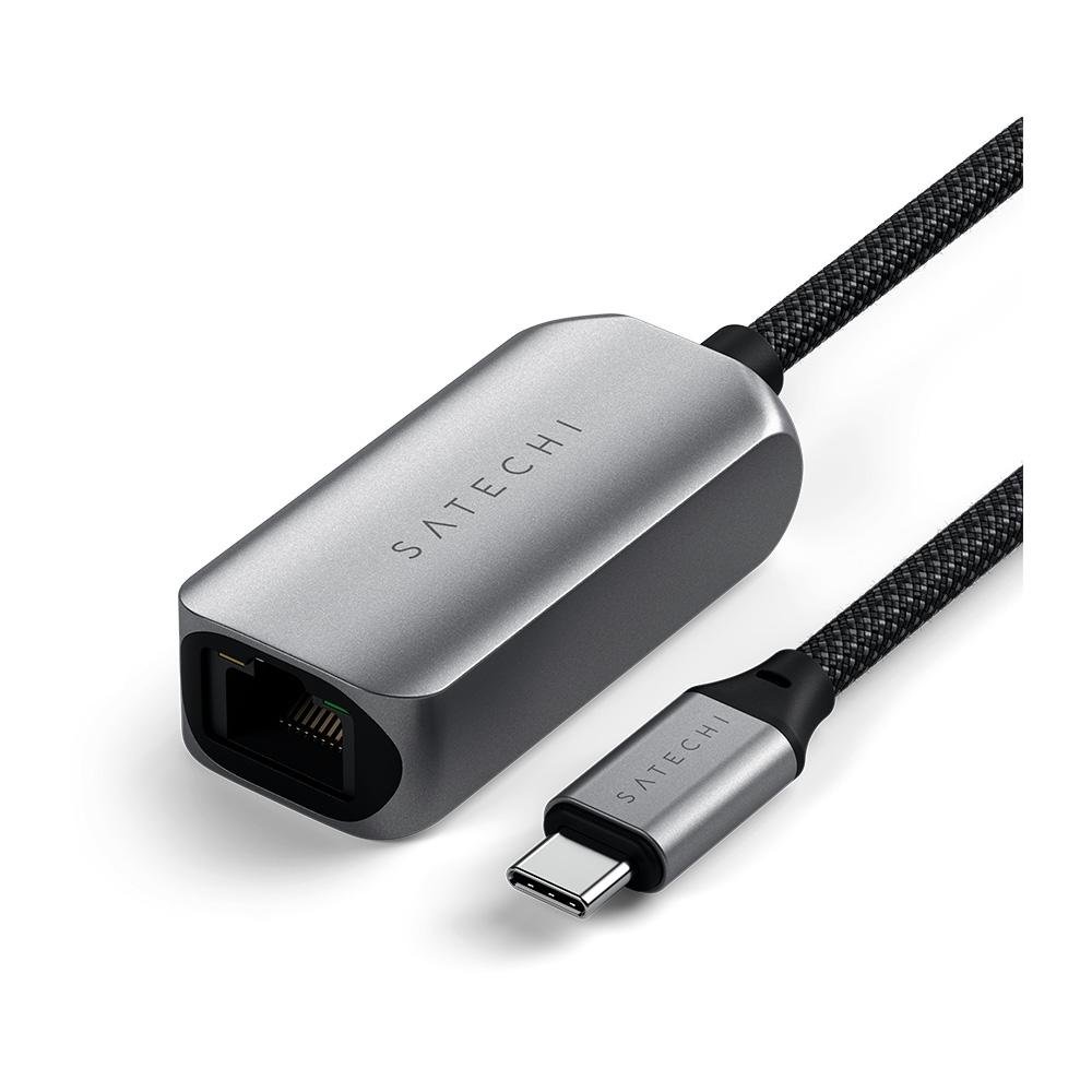Adaptador de Rede Satechi Gigabit Ethernet, USB-C 2.5, Cinza - ST-AE25M Adaptador de Rede Satechi Gigabit Ethernet, USB-C 2.5, Cinza - ST-AE25M