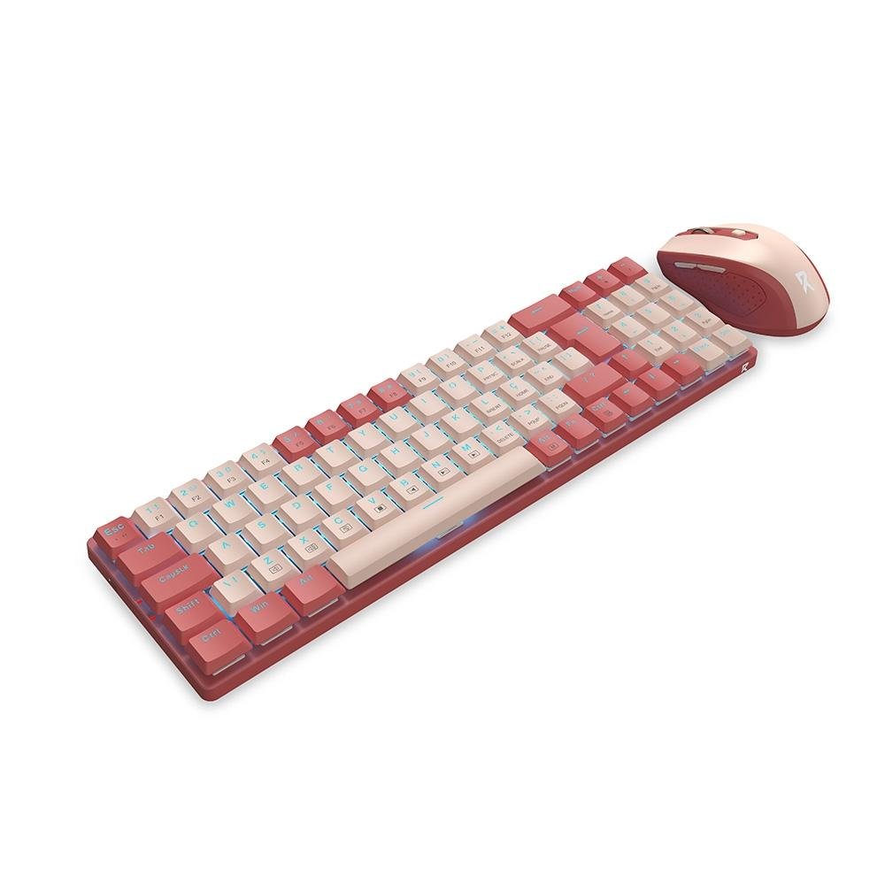 Imagem 2 de 2 do produto Kit Teclado e Mouse Redragon, USB, ABNT2, Rosa - BS-8772