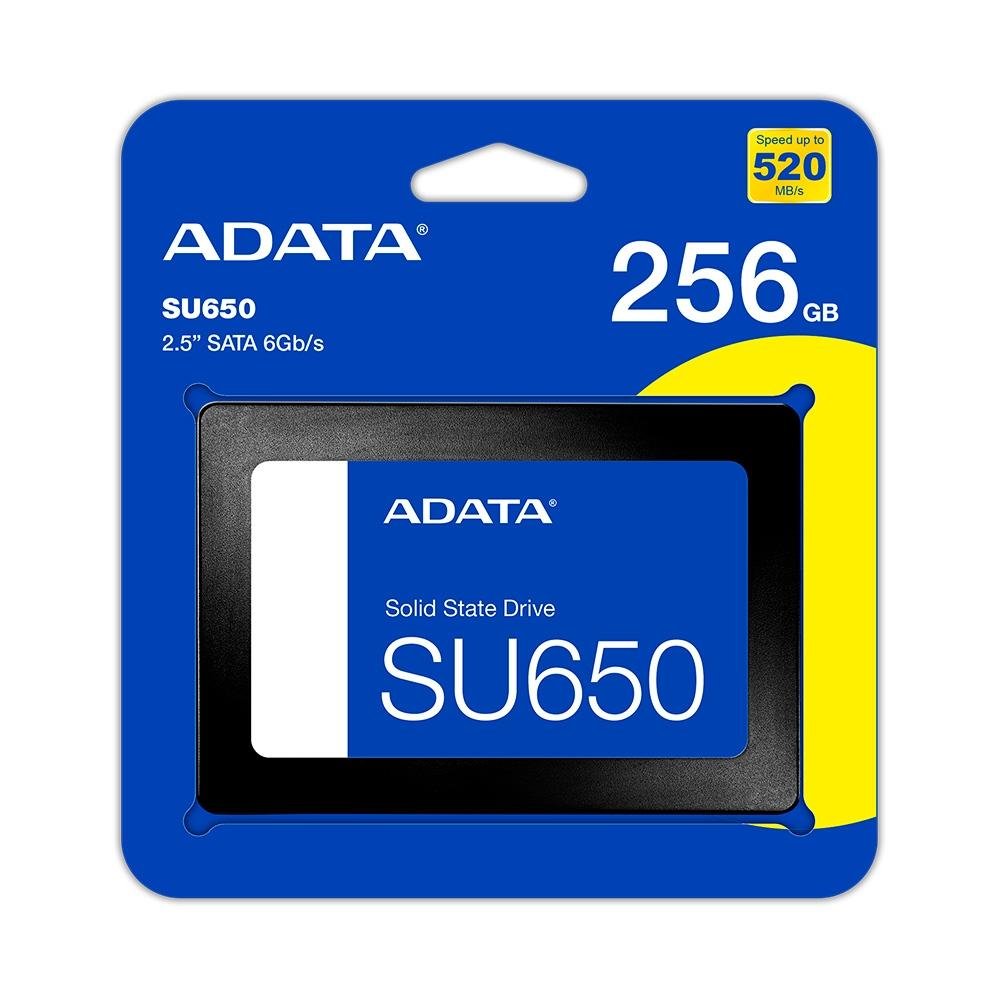 "SSD Adata SU650, 256GB, SATA III, 2.5"", Leitura: 540MB/s, Gravação: 450MB/s, Preto - ASU650SS-256GT-R" - view 4