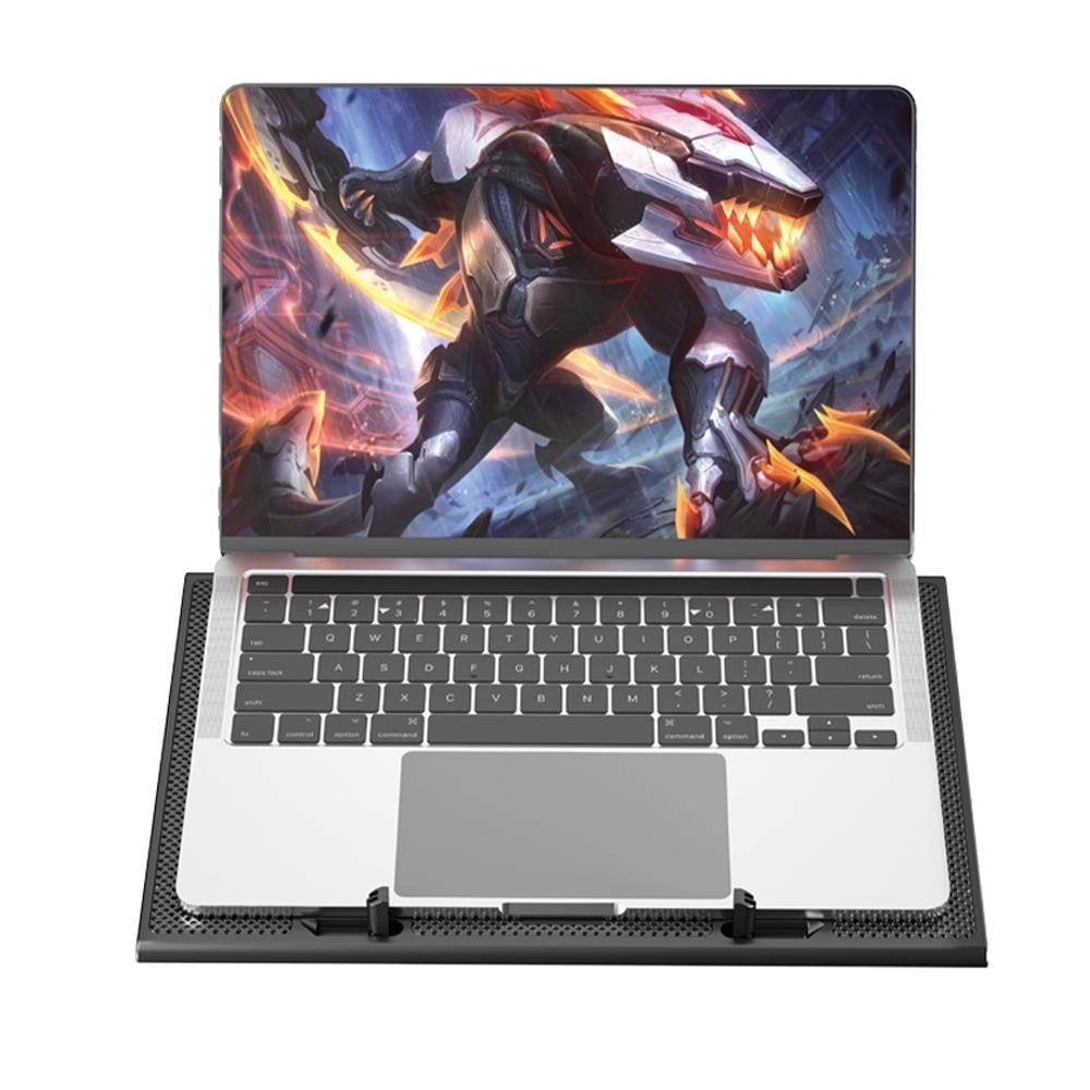 Suporte Para Notebook 17.3" C3Tech, 2 Coolers, LED Azul - NBC-80BK