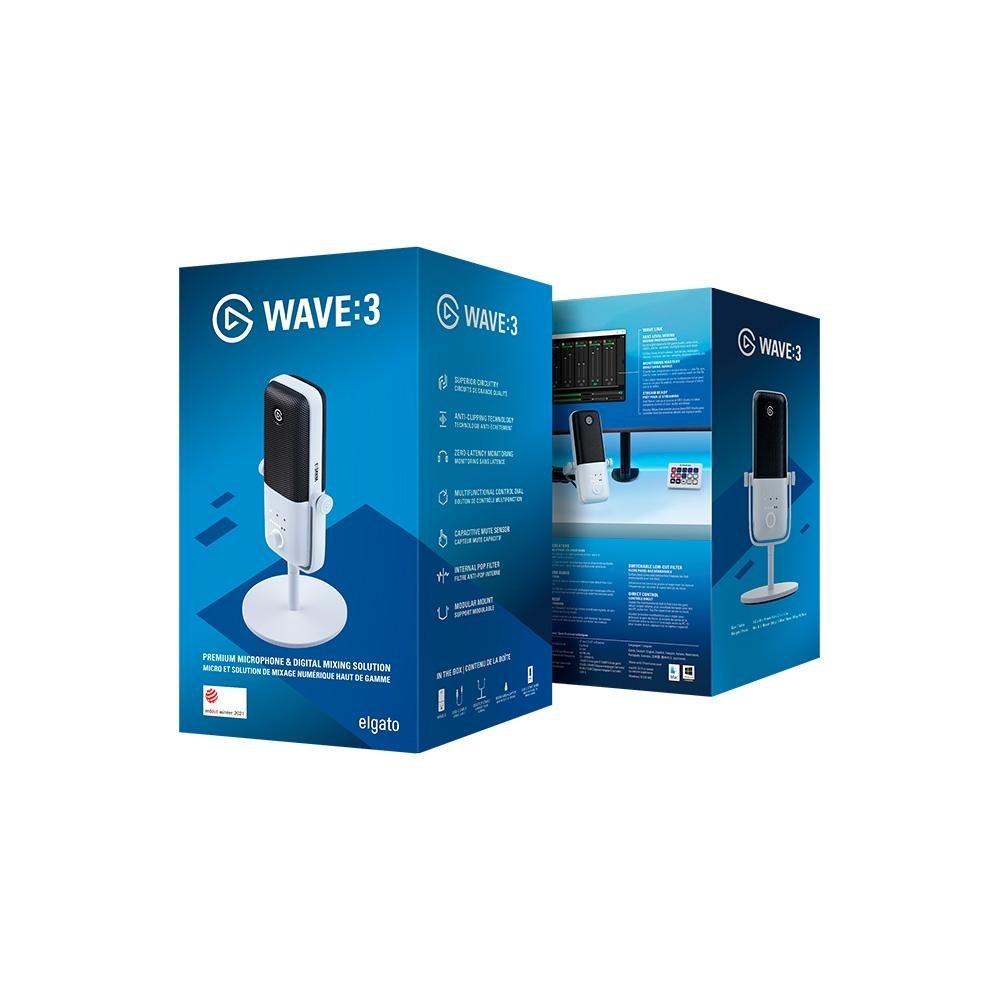 Elgato Wave 3 マイク + ボーナス Microfone Condensador Elgato Wave 3 USB | KaBuM!