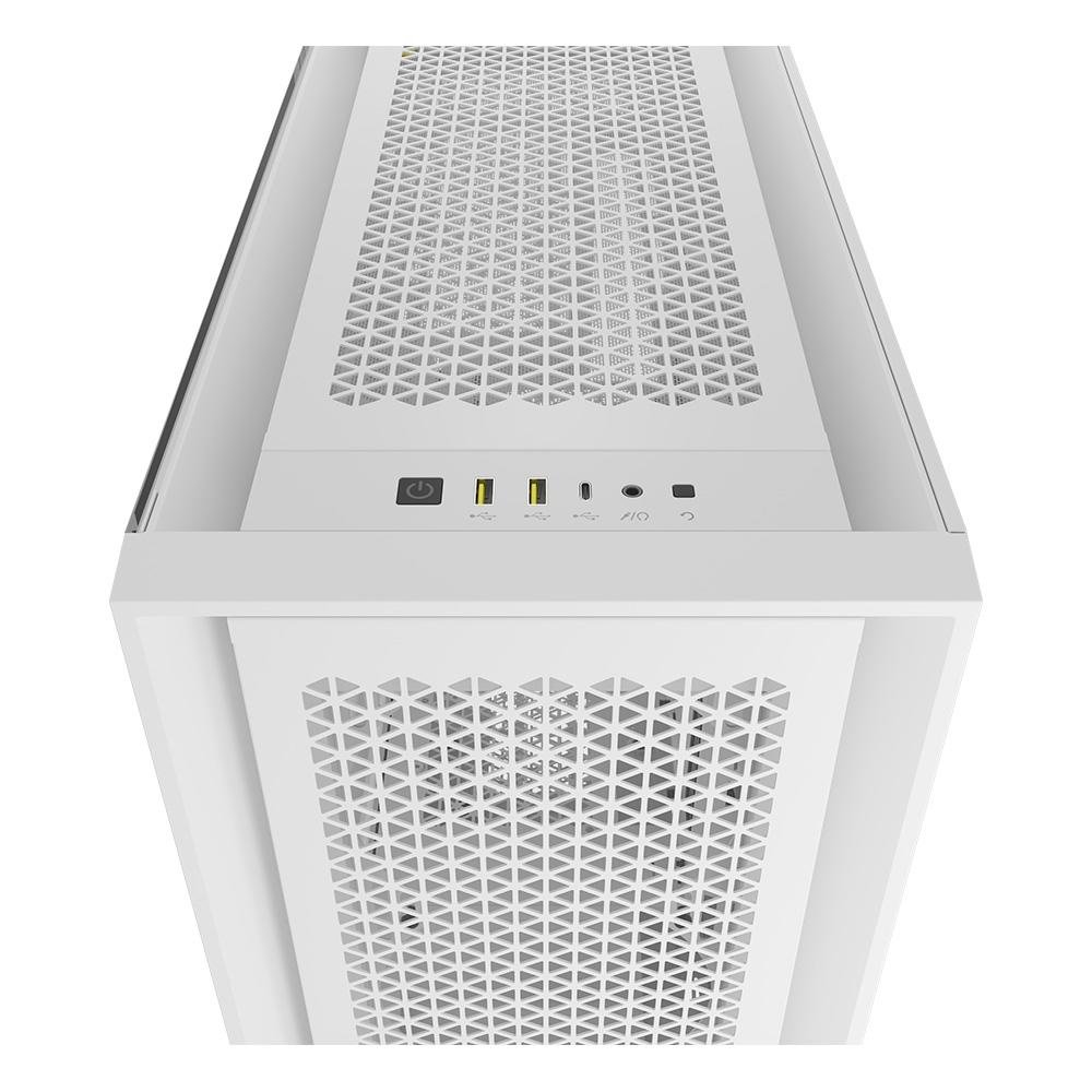 Gabinete Gamer Corsair 5000D AIRFLOW CORE Tempered Glass Mid-Tower, Branco - CC-9011262-WW Gabinete Gamer Corsair 5000D AIRFLOW CORE Tempered Glass Mid-Tower, Branco - CC-9011262-WW