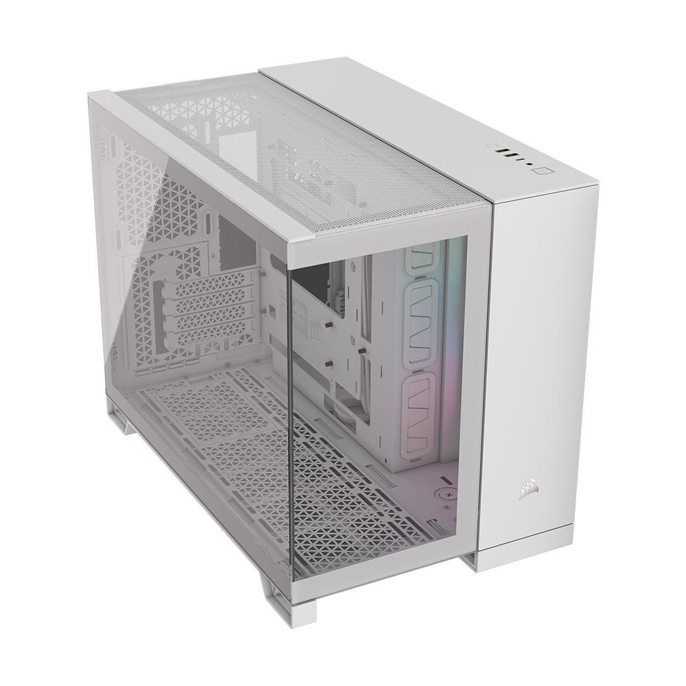 Gabinete Gamer ( Balão.info) 2500X LINK Mid-Tower, M-ATX, Vidro temperado, 2x FANs, Branco - CC-( Balão.info)-WW - view 2