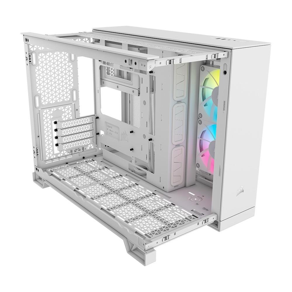 Gabinete Gamer ( Balão.info) 2500X LINK Mid-Tower, M-ATX, Vidro temperado, 2x FANs, Branco - CC-( Balão.info)-WW - view 3