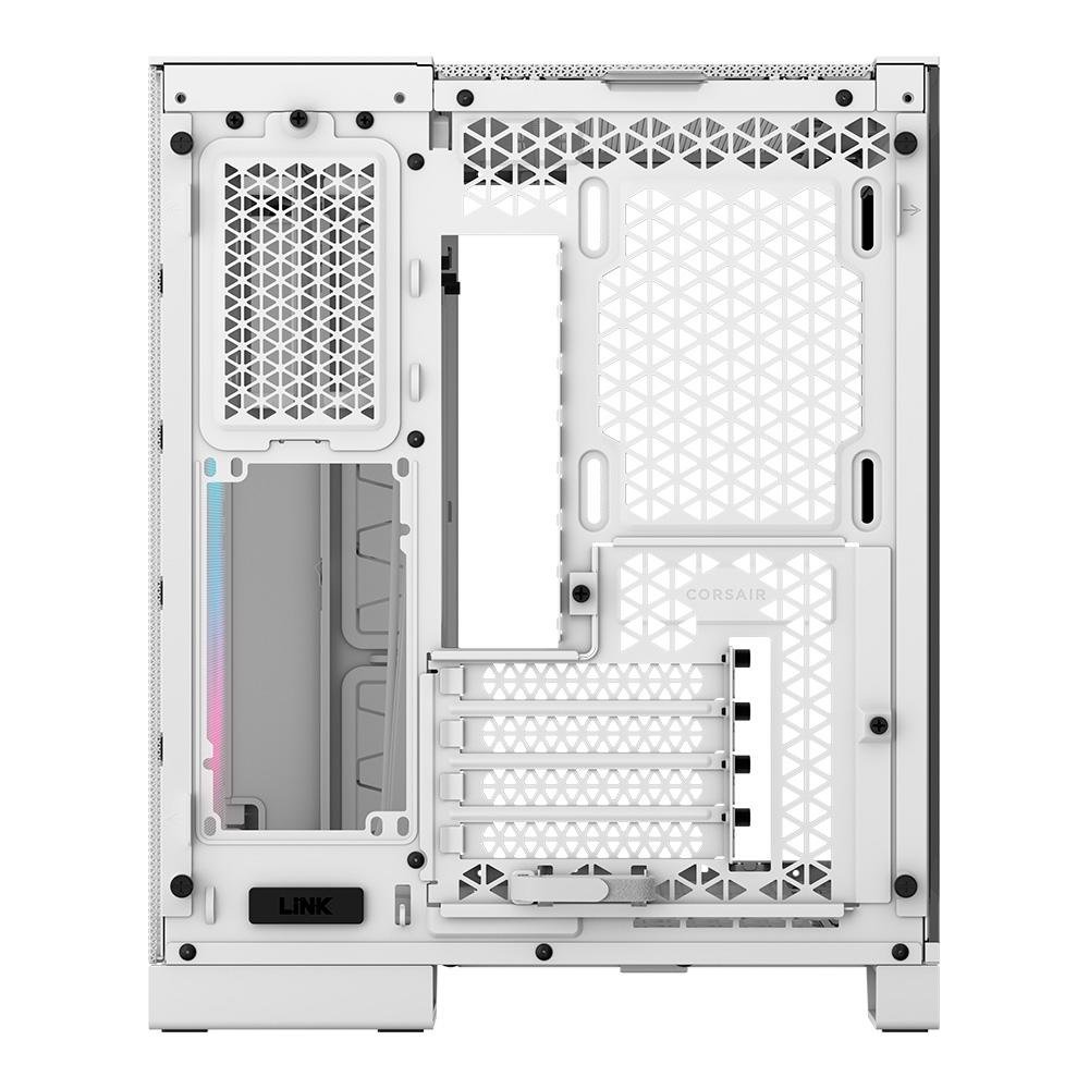 Imagem 10 de 14 do produto Gabinete Gamer Corsair 2500X LINK Mid-Tower, M-ATX, Vidro temperado, 2x FANs, Branco - CC-9011268-WW