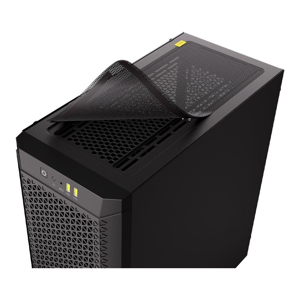 Gabinete Gamer Corsair 480T Airflow, Mid-Tower, ATX, Lateral em Vidro Temperado, Sem FANs, Preto - CC-9011271-WW - view 6