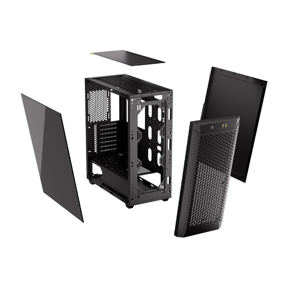 Gabinete Gamer Corsair 480T Airflow, Mid-Tower, ATX, Lateral em Vidro Temperado, Sem FANs, Preto - CC-9011271-WW - view 11
