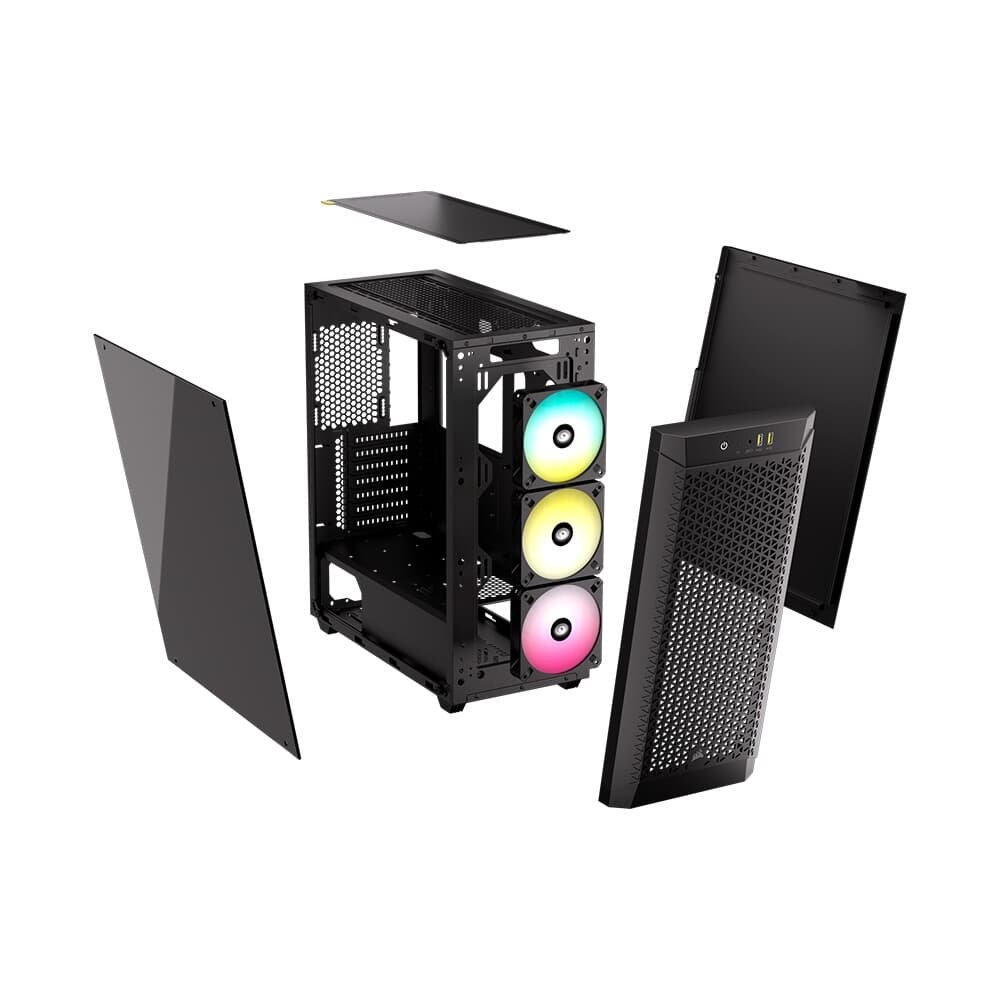 Gabinete Gamer Corsair 480T RGB, Mid-Tower, ATX, Lateral em Vidro Temperado, 3 Ventoinhas AR120 RGB, Preto - CC-9011272-WW - view 10