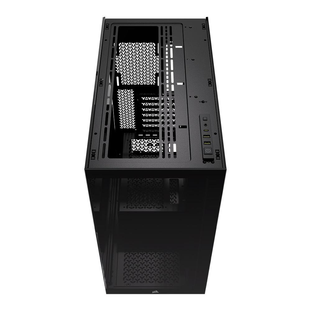 Imagem 3 de 16 do produto Gabinete Gamer Corsair 3500X Mid Tower, E-ATX, Frontal e Lateral em Video Temperado, Sem FANs, Preto - CC-9011276-WW