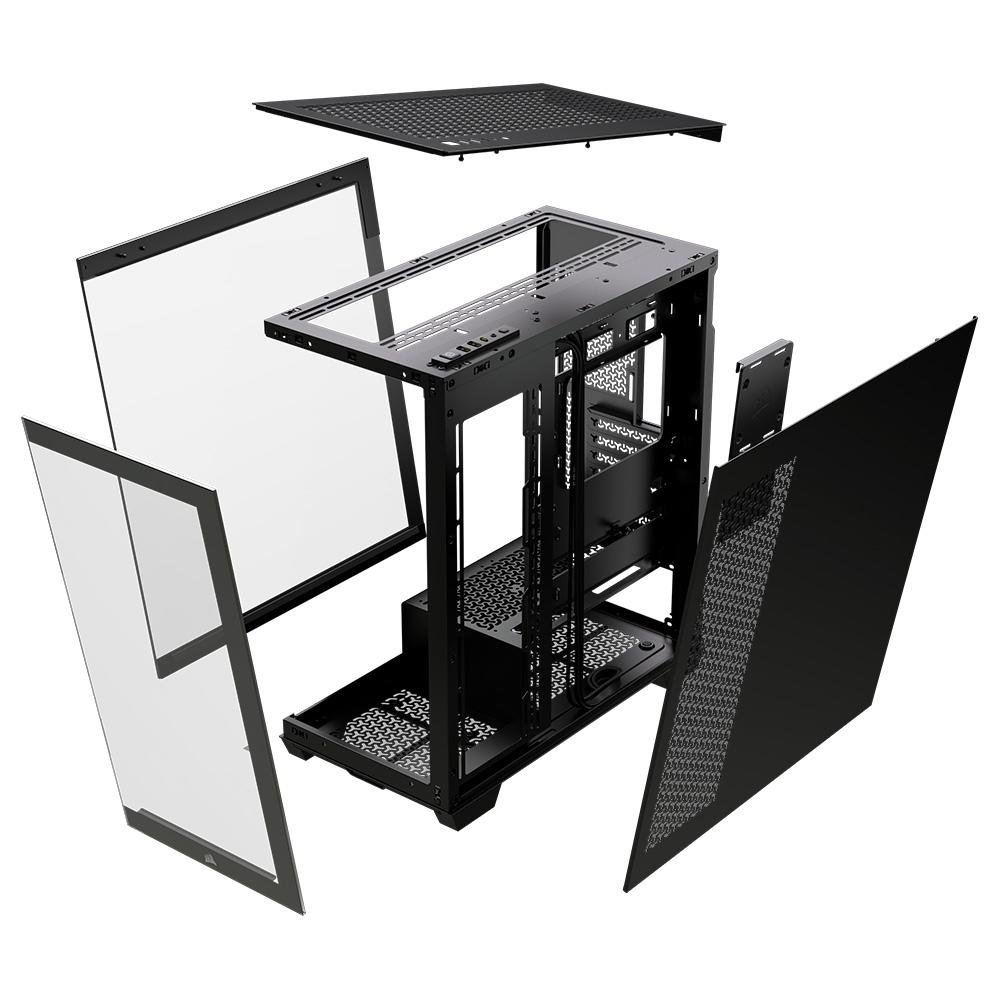 Imagem 16 de 16 do produto Gabinete Gamer Corsair 3500X Mid Tower, E-ATX, Frontal e Lateral em Video Temperado, Sem FANs, Preto - CC-9011276-WW