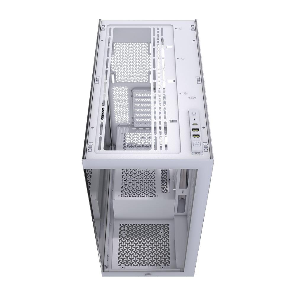 Gabinete Gamer ( Balão.info) 3500X Mid-Tower, E-ATX, Frontal e Lateral em Video Temperado, Sem FANs, Branco - CC-( Balão.info)-WW - view 2