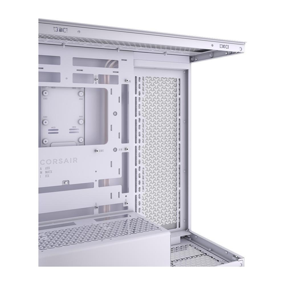 Imagem 4 de 11 do produto Gabinete Gamer Corsair 3500X Mid-Tower, E-ATX, Frontal e Lateral em Video Temperado, Sem FANs, Branco - CC-9011277-WW