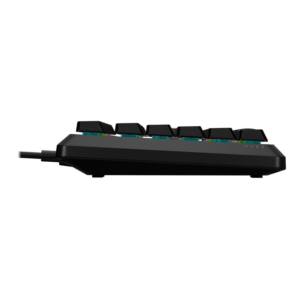 Imagem 6 de 9 do produto Teclado Gamer Corsair CORE K55 RGB, iCUE, RGB, USB 2.0, Preto - CH-9226C65-BR