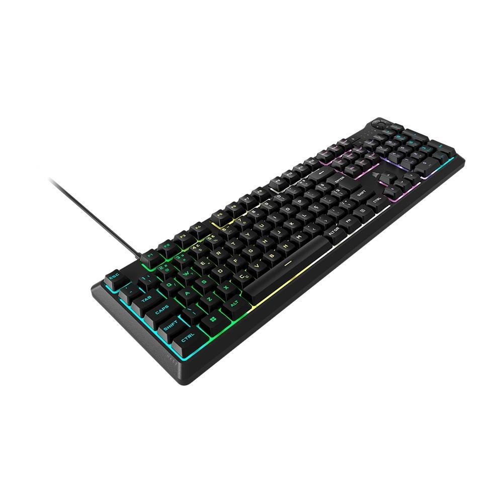 Imagem 7 de 9 do produto Teclado Gamer Corsair CORE K55 RGB, iCUE, RGB, USB 2.0, Preto - CH-9226C65-BR
