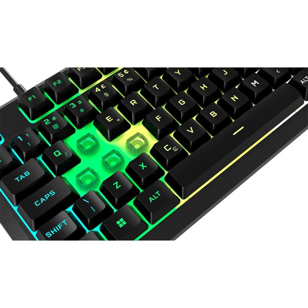 Imagem 9 de 9 do produto Teclado Gamer Corsair CORE K55 RGB, iCUE, RGB, USB 2.0, Preto - CH-9226C65-BR