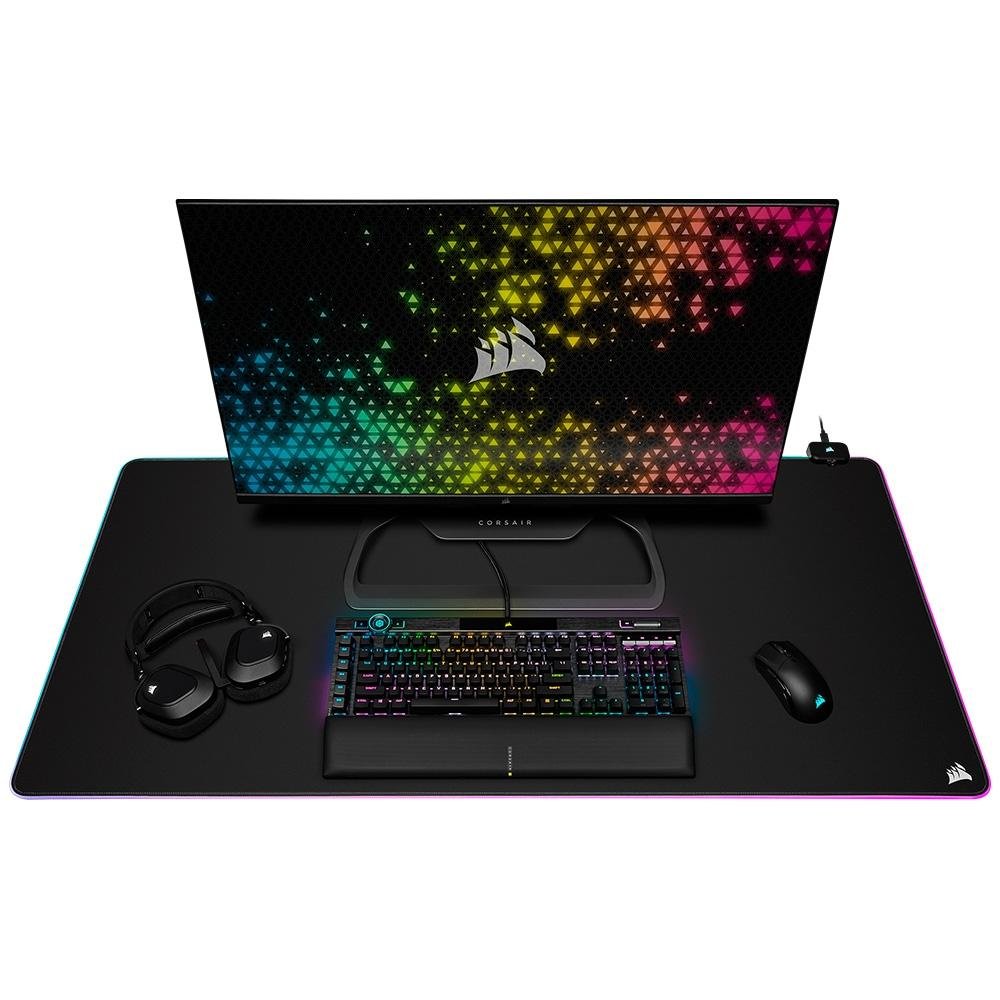 Imagem 10 de 11 do produto Mousepad Gamer Corsair MM700 3XL, RGB iCUE, Preto - CH-9417080-WW