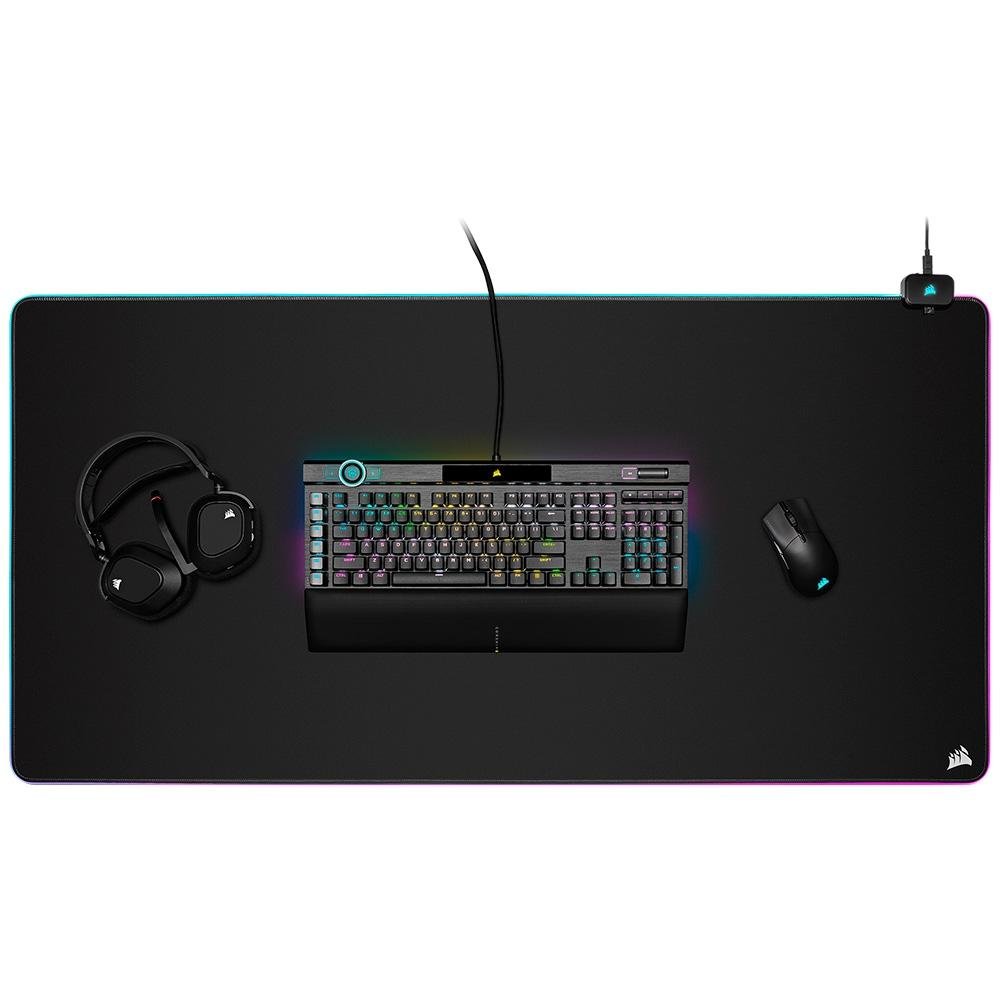 Imagem 8 de 11 do produto Mousepad Gamer Corsair MM700 3XL, RGB iCUE, Preto - CH-9417080-WW