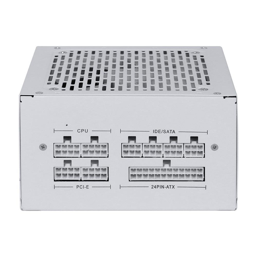 Imagem 4 de 7 do produto Fonte PCYes Shocker, 500W, 80 Plus White, Modular, PFC Ativo, Branco Ghost - FM500WWG