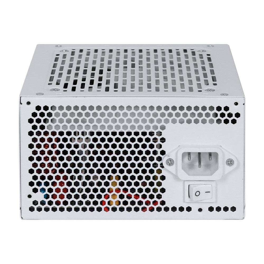 Imagem 5 de 7 do produto Fonte PCYes Shocker, 500W, 80 Plus White, Modular, PFC Ativo, Branco Ghost - FM500WWG