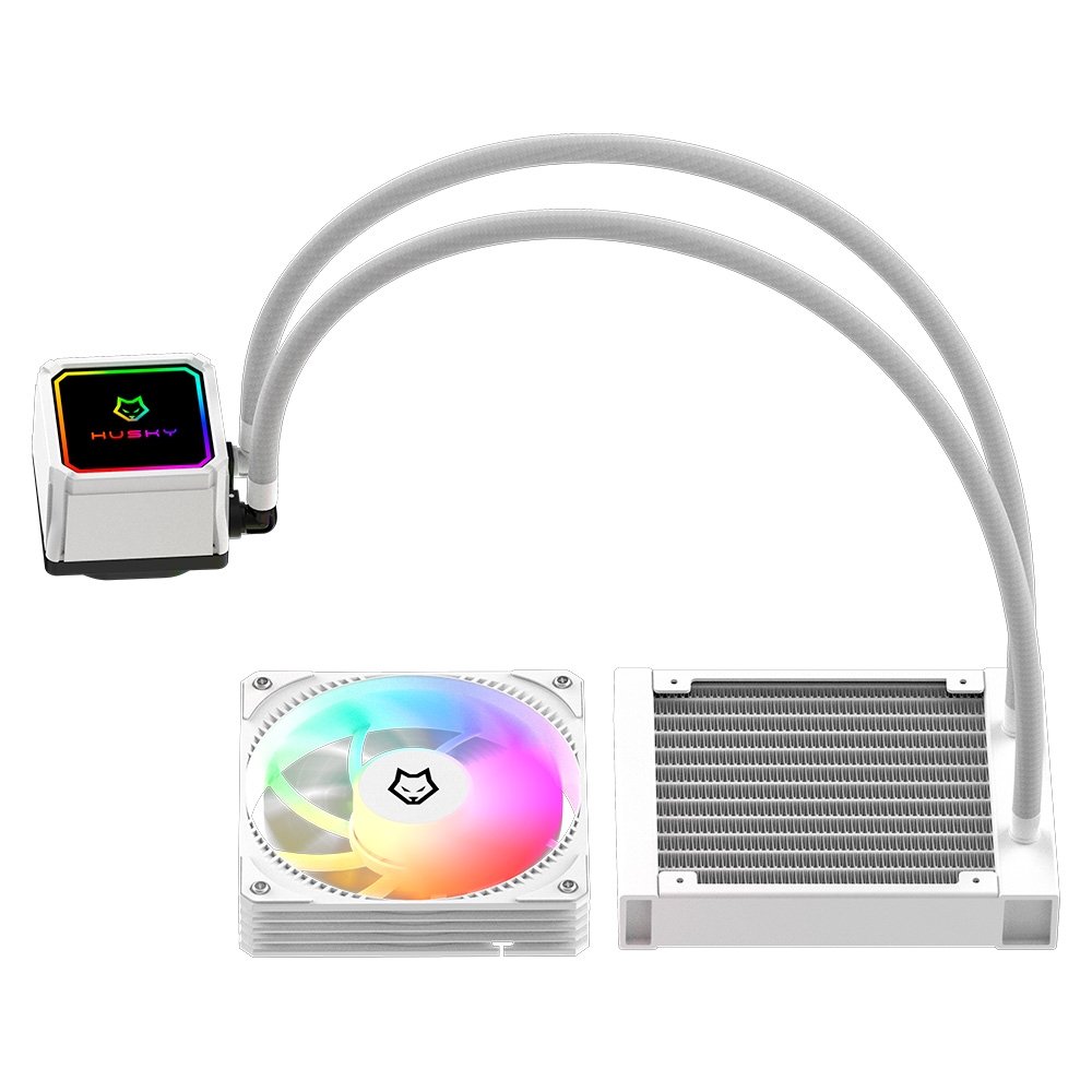 Water Cooler Husky Freezy, ARGB, 120mm, AMD e Intel, Branco - HWT100BR Water Cooler Husky Freezy, ARGB, 120mm, AMD e Intel, Branco - HWT100BR