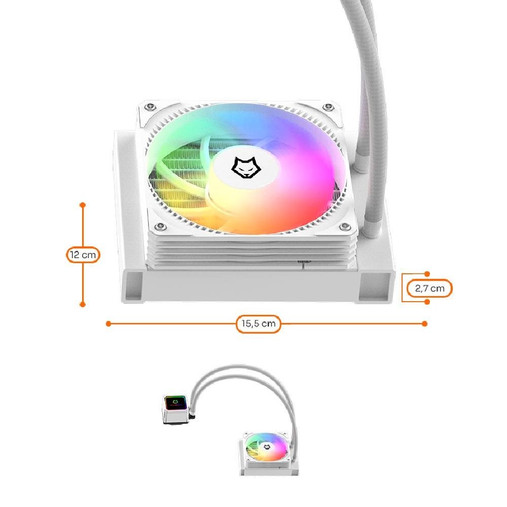 Water Cooler Husky Freezy, ARGB, 120mm, AMD e Intel, Branco - HWT100BR Water Cooler Husky Freezy, ARGB, 120mm, AMD e Intel, Branco - HWT100BR