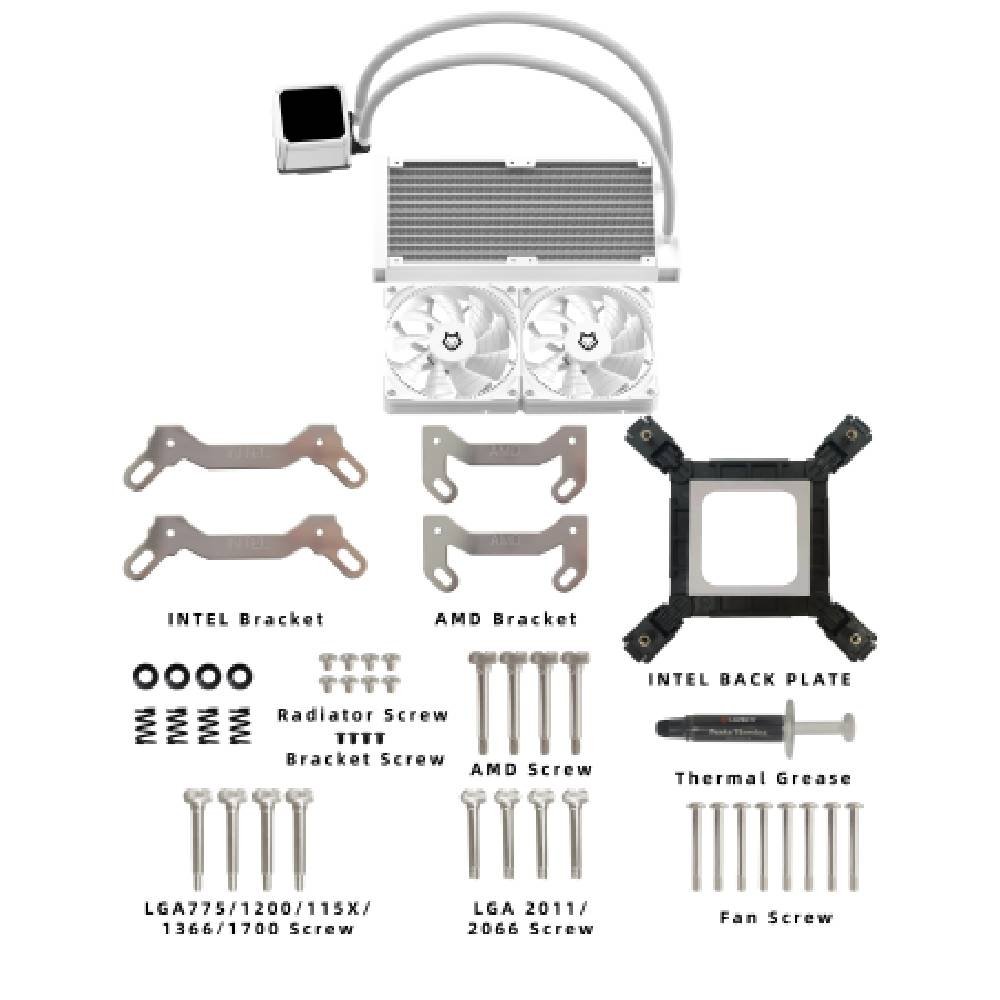 Water Cooler Balão.info Freezy, ARGB, 240mm, AMD e Intel, Branco - HWT200BR - view 6