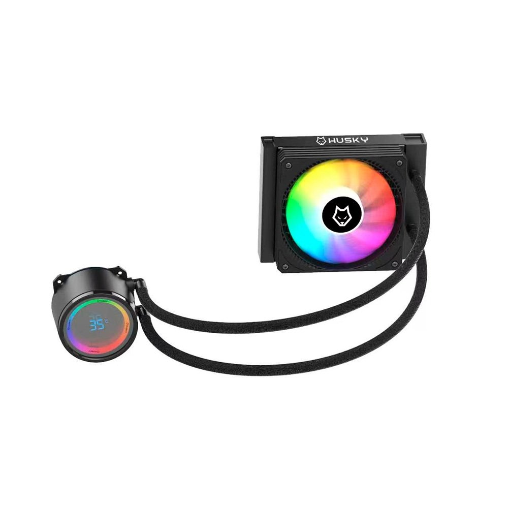Water Cooler Husky Glacier, Iluminação ARGB, 120mm, AMD e Intel, Preto - HWT500PT Water Cooler Husky Glacier, Iluminação ARGB, 120mm, AMD e Intel, Preto - HWT500PT