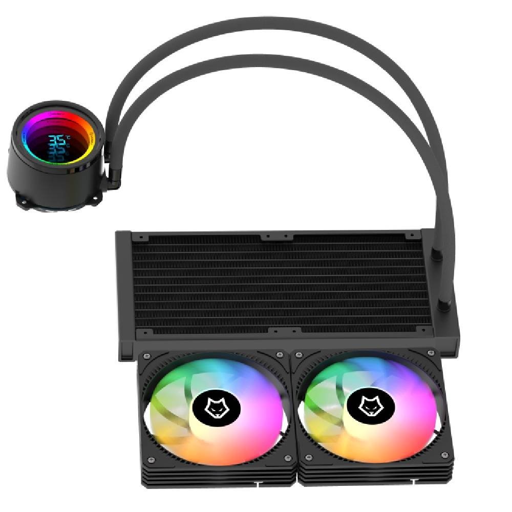 Water Cooler Husky Glacier, Iluminação ARGB, 240mm, AMD e Intel, Preto - HWT600PT Water Cooler Husky Glacier, Iluminação ARGB, 240mm, AMD e Intel, Preto - HWT600PT
