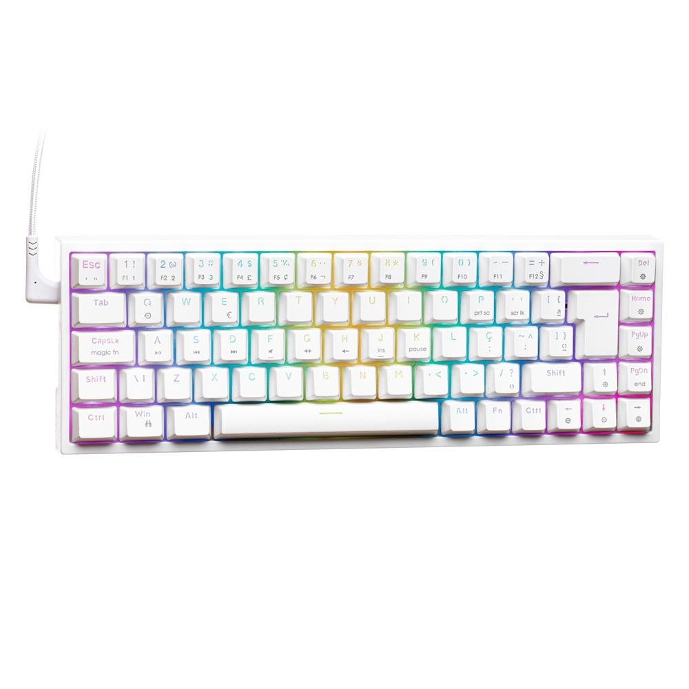 Teclado Mecânico Gamer Husky HailStorm, 65%, RGB, Switch Gateron Brown, ABNT2, Branco - HTG002BRMA Teclado Mecânico Gamer Husky HailStorm, 65%, RGB, Switch Gateron Brown, ABNT2, Branco - HTG002BRMA
