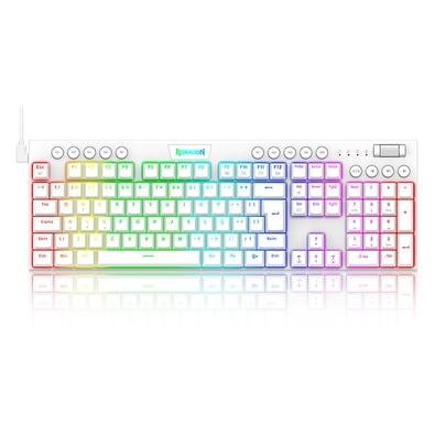 Teclado Mecânico Gamer Redragon Horus, RGB Chroma Mk.II, Switch Brown, N-Key Rollover, ABNT2, Branco - K619W-RGB (PT-BROWN)