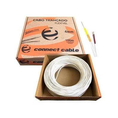 Cabo Coaxial 4mm Bipolar 100m Cftv-connect Cable-p/câmeras