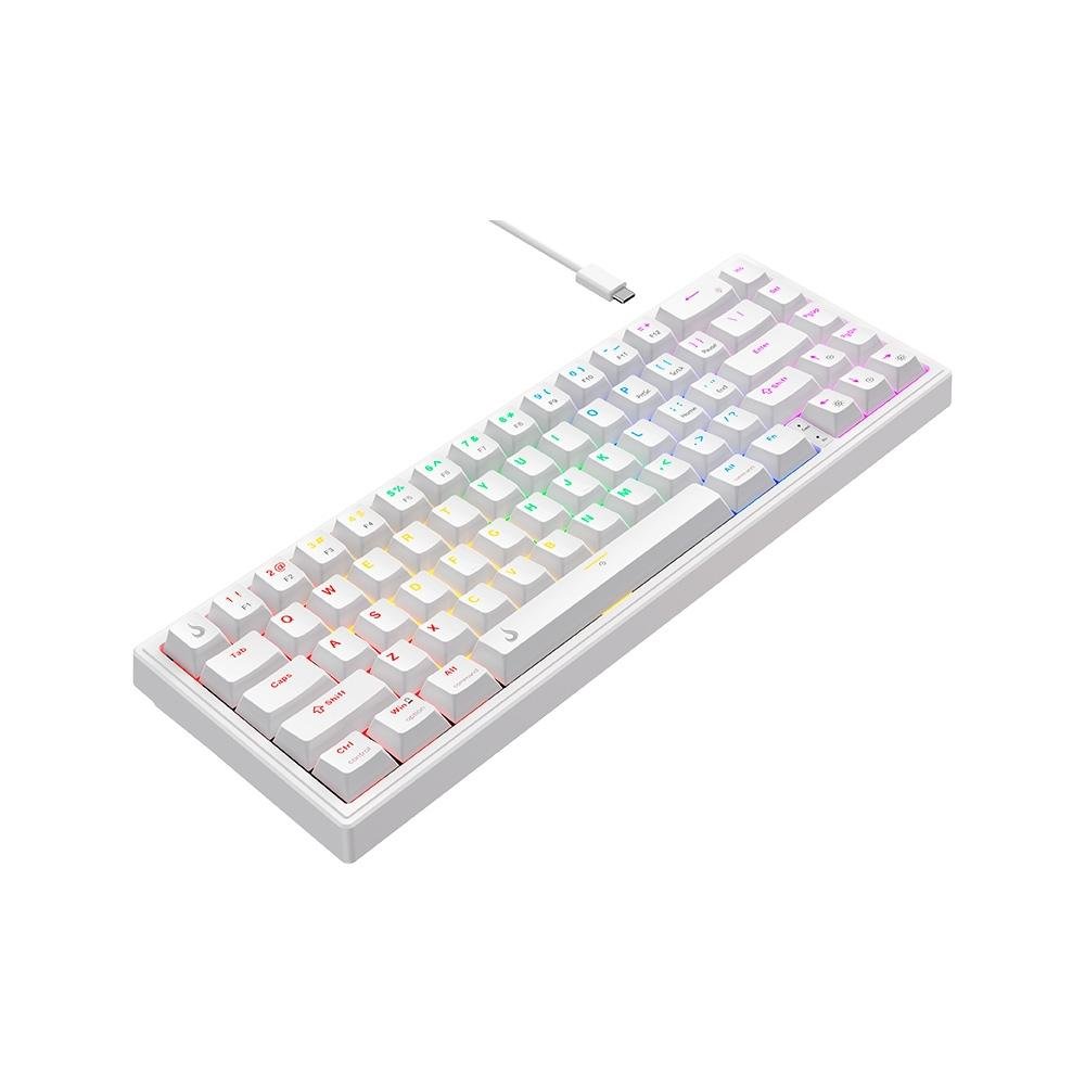 Teclado Mecânico Gamer ( Balão.info) GM1 Pro White, ARGB, Mini (65%), Switch ( Balão.info), USB-C - RM-TCM-GM1P-WBRO - foto 3
