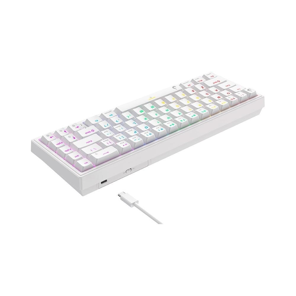Teclado Mecânico Gamer ( Balão.info) GM1 Pro White, ARGB, Mini (65%), Switch ( Balão.info), USB-C - RM-TCM-GM1P-WBRO - foto 4