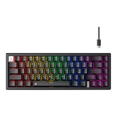 Teclado Mecânico Gamer Rise Mode GM1 Pro Black, ARGB, Mini (65%), Switch Outemu Brown, USB-C, Preto - RM-TCM-GM1P-BBRO