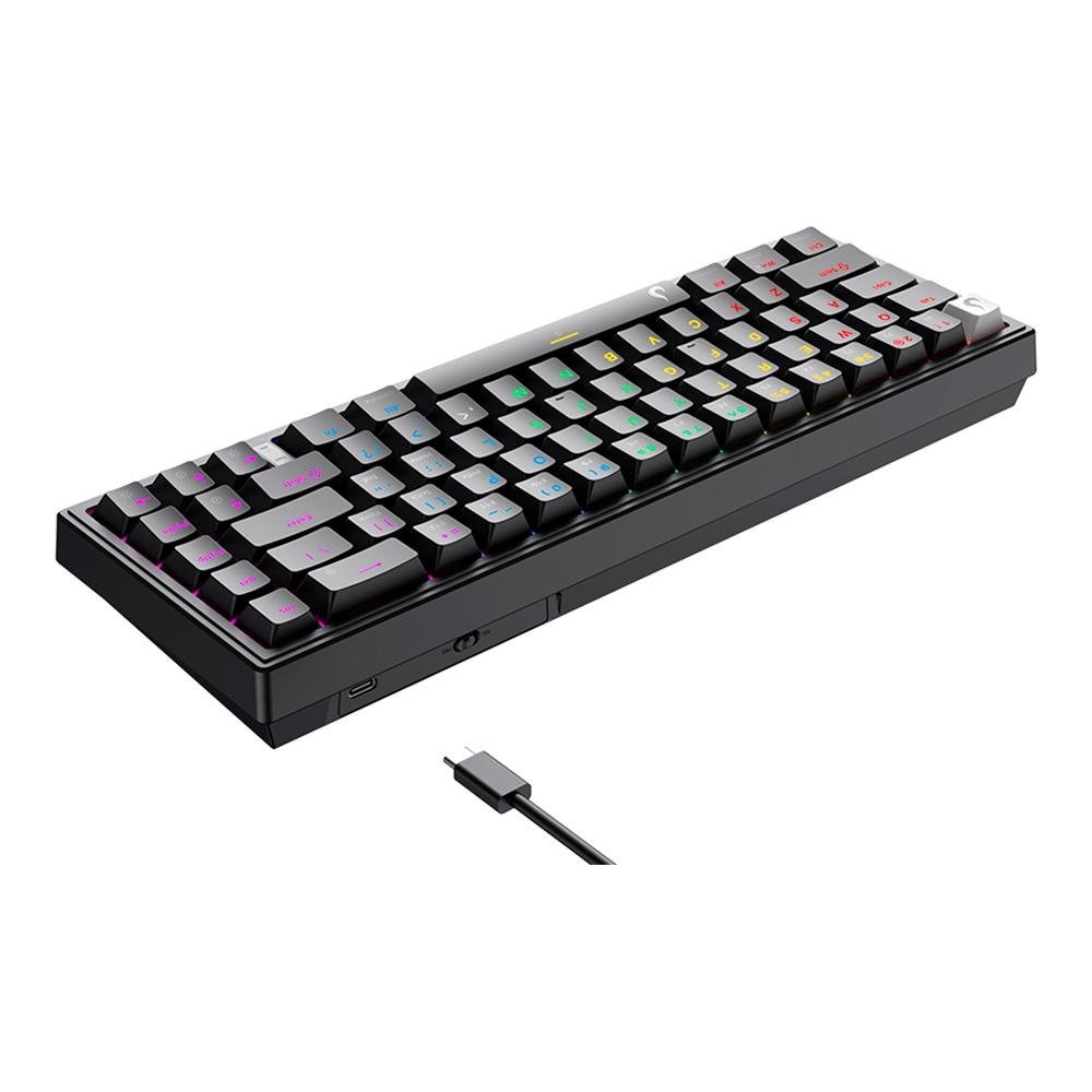 Teclado Mecânico Gamer Rise Mode GM1 Pro Black, ARGB, Mini (65%), Switch Outemu Red, USB-C, Preto - RM-TCM-GM1P-BRED - view 4