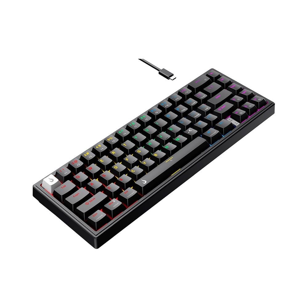 Teclado Mecânico Gamer ( Balão.info) GM1 Pro Black, ARGB, Mini (65%), Switch Outemu Blue, USB-C, Preto - RM-TCM-GM1P-BBLUE - foto 3