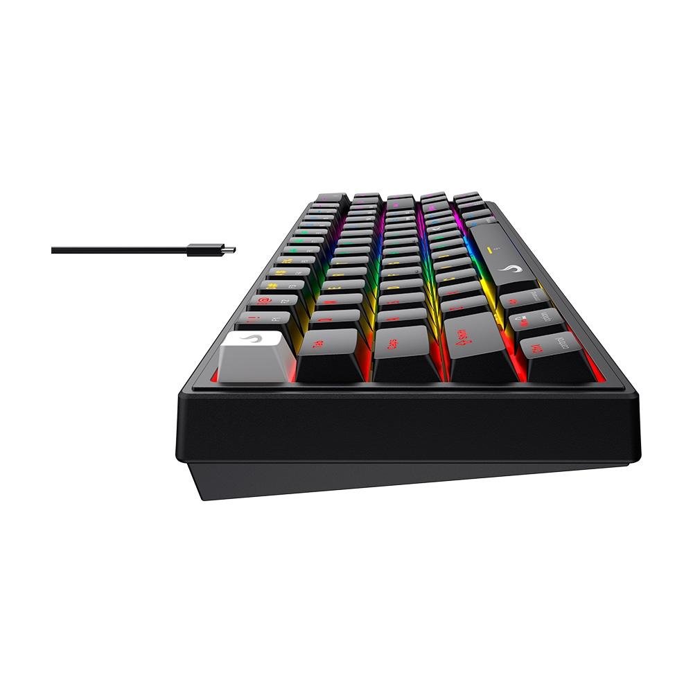 Teclado Mecânico Gamer ( Balão.info) GM1 Pro Black, ARGB, Mini (65%), Switch Outemu Blue, USB-C, Preto - RM-TCM-GM1P-BBLUE - foto 5