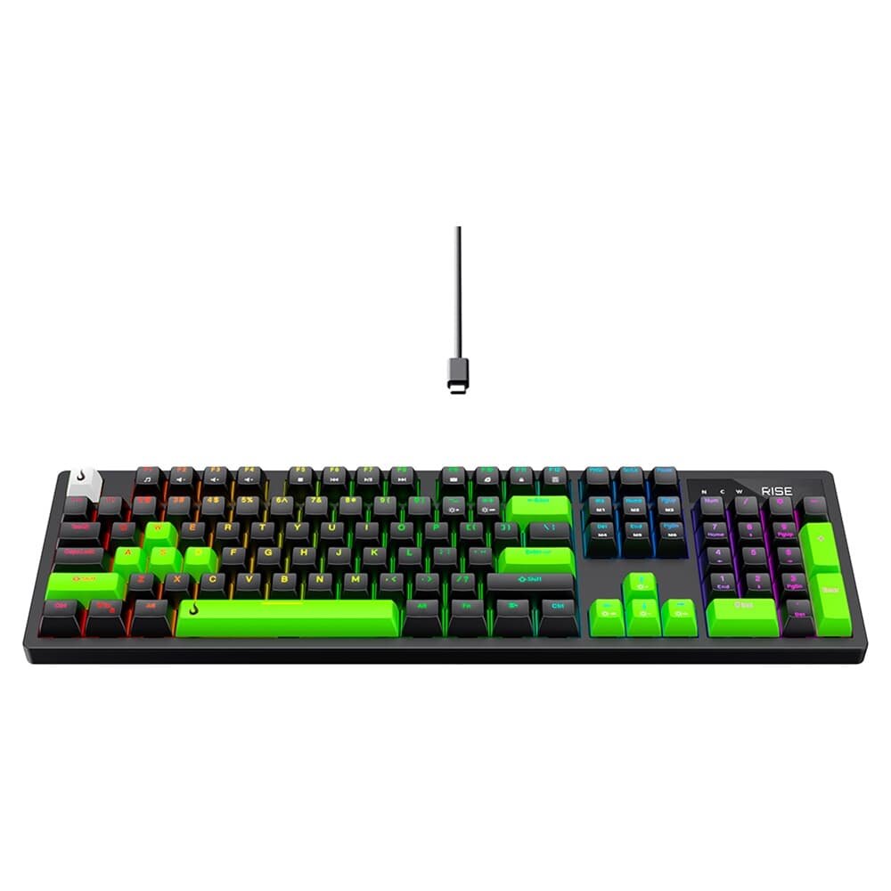 Teclado Mecânico Gamer 2 em 1 ( Balão.info) GM2 Full Black and Green RGB Switch ( Balão.info), USB-C, Preto - RM-TCM-GM2F-BBRO - foto 3