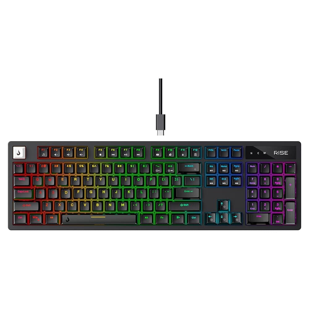 Teclado Mecânico Gamer 2 em 1 ( Balão.info) GM2 Full Black and Green RGB Switch ( Balão.info), USB-C, Preto - RM-TCM-GM2F-BBRO - foto 2