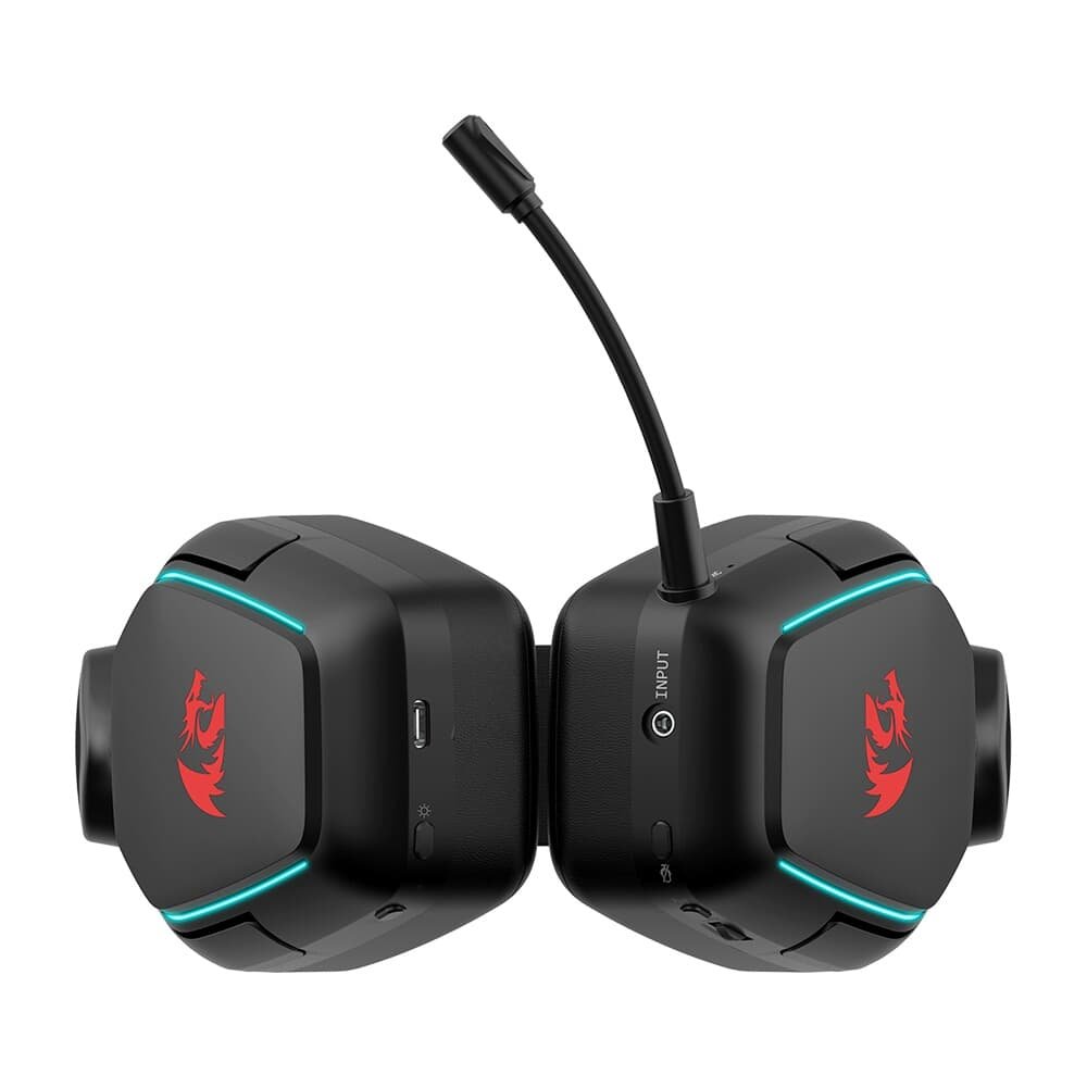 Headset Gamer Sem Fio Redragon Mira 7.1, Bluetooth e 2.4GHz, RGB, Preto - H868 Headset Gamer Sem Fio Redragon Mira 7.1, Bluetooth e 2.4GHz, RGB, Preto - H868