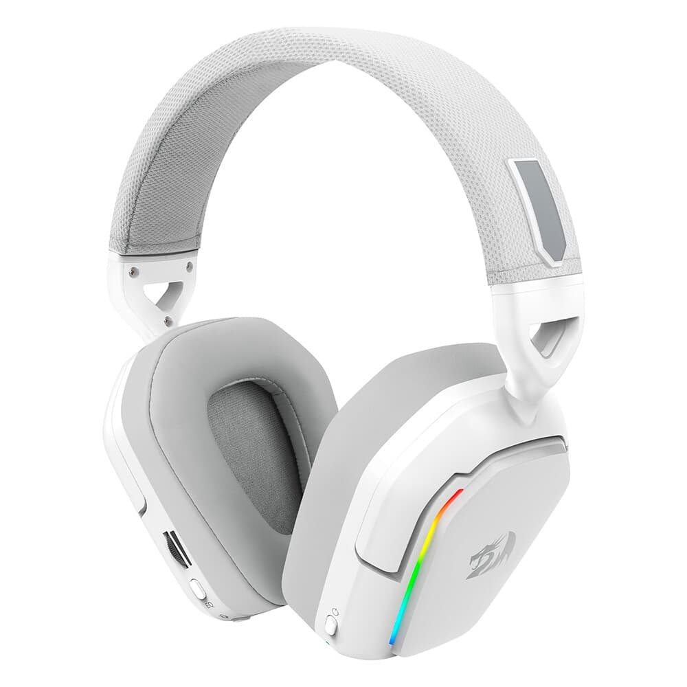 Headset Gamer Sem Fio Redragon Mira 7.1, Bluetooth e 2.4GHz, Setup White, Branco - H868W