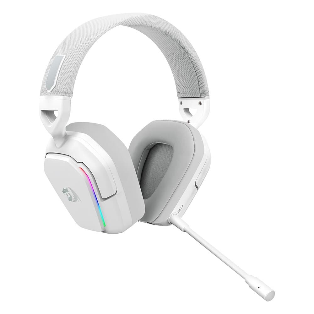 Headset Gamer Sem Fio Redragon Mira 7.1, Bluetooth e 2.4GHz, Setup White, Branco - H868W