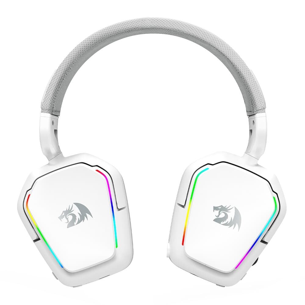 Headset Gamer Sem Fio Redragon Mira 7.1, Bluetooth e 2.4GHz, Setup White, Branco - H868W