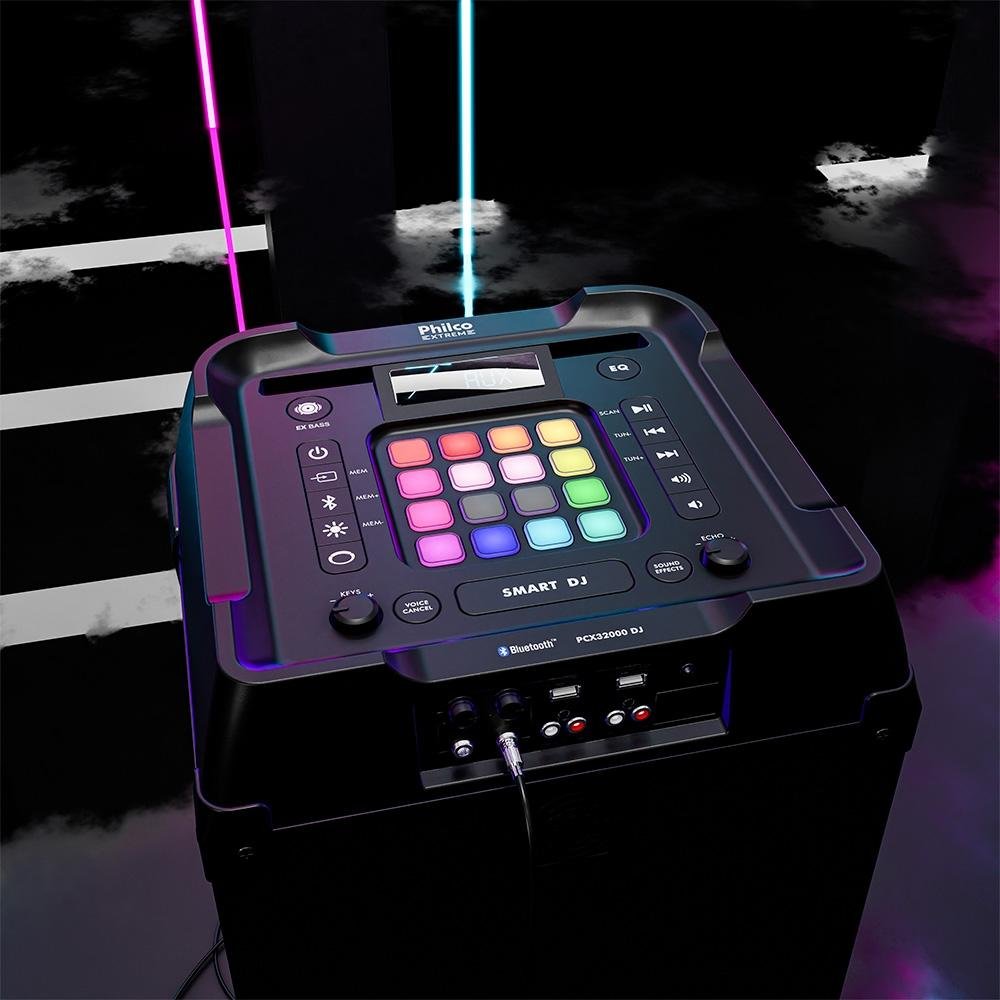 Caixa de Som DJ Philco PCX32000 Extreme, 2400W RMS, Bluetooth, Show de Luzes, Preto - PCX32000 - view 10
