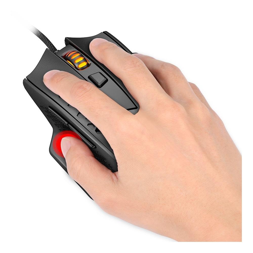 Imagem 7 de 7 do produto Mouse Gamer Redragon Bomber, 12400 DPI, 6 Botões, Preto - M722