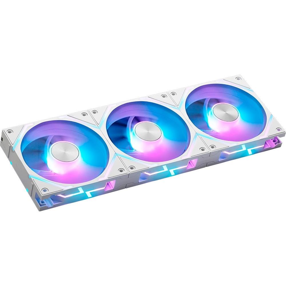 Imagem 2 de 7 do produto Kit Com 3 Ventoinhas MSI MPG EZ120 ARGB 120mm, Magnetico, Branco - MPG EZ120 ARGB WHITE-3W