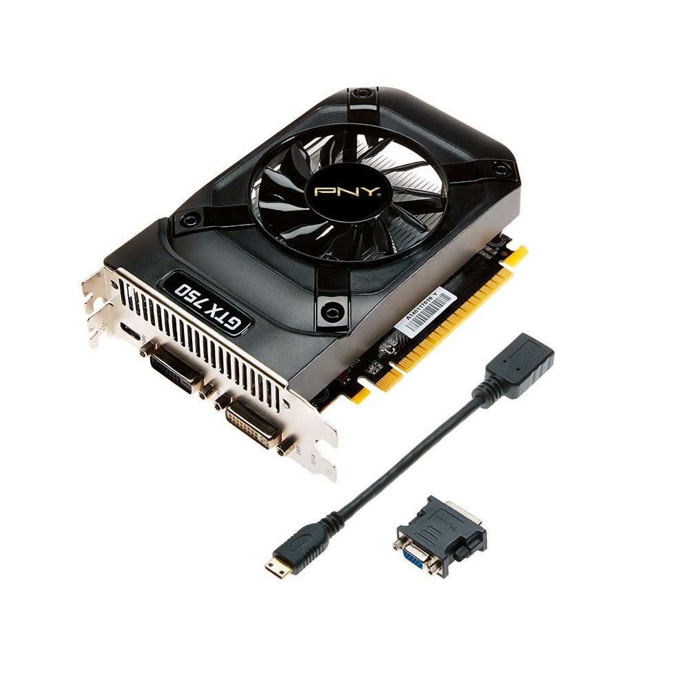 Imagem 6 de 6 do produto Placa de Vídeo VGA PNY GeForce GTX 750 1GB DDR5 128 bits PCI-Express 3.0 x16 VCGGTX7501XPB
