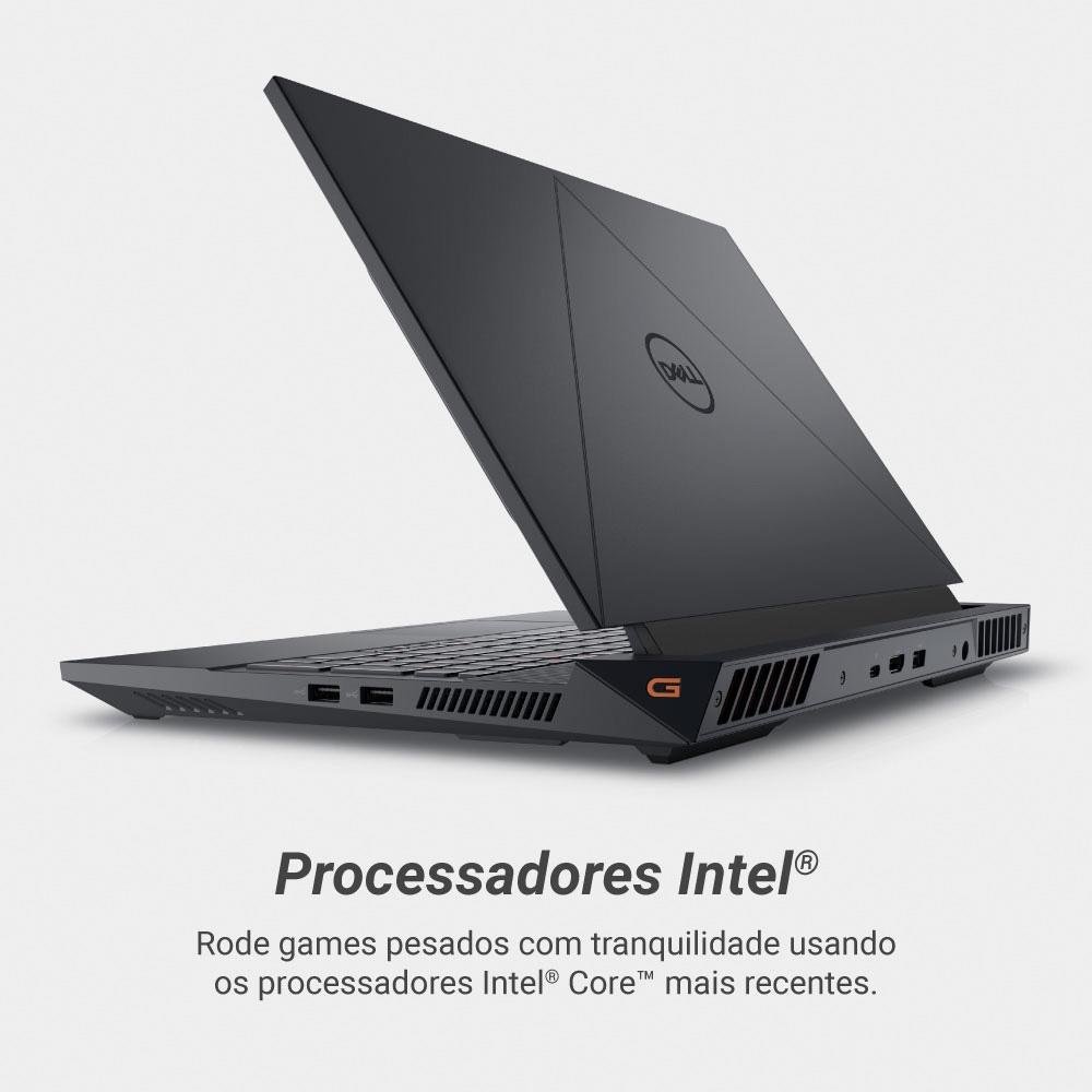 Imagem 3 de 9 do produto Notebook Gamer Dell Intel Core i5-13450HX, 8GB RAM, GeForce RTX 3050 6GB, SSD 512GB, 15.6" FHD 120Hz, Windows 11, Preto - G15-i1300-A25P