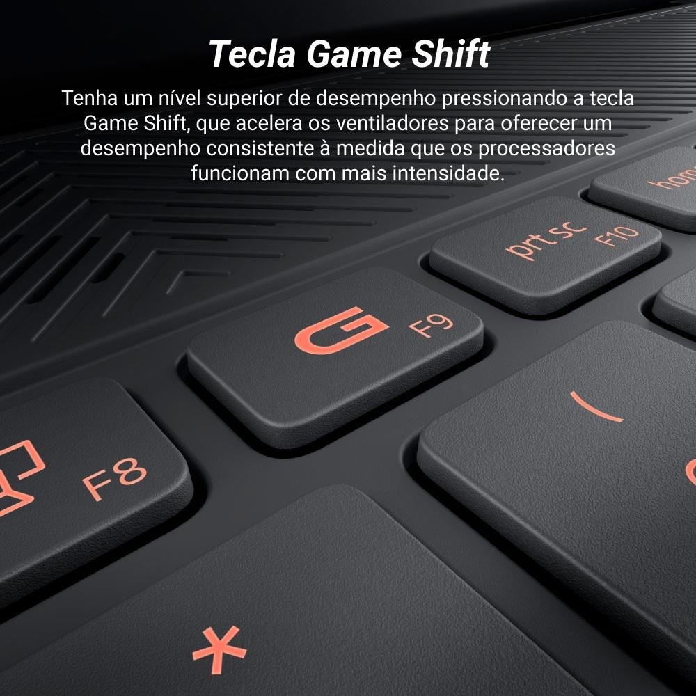 Imagem 6 de 9 do produto Notebook Gamer Dell Intel Core i5-13450HX, 8GB RAM, GeForce RTX 3050 6GB, SSD 512GB, 15.6" FHD 120Hz, Windows 11, Preto - G15-i1300-A25P