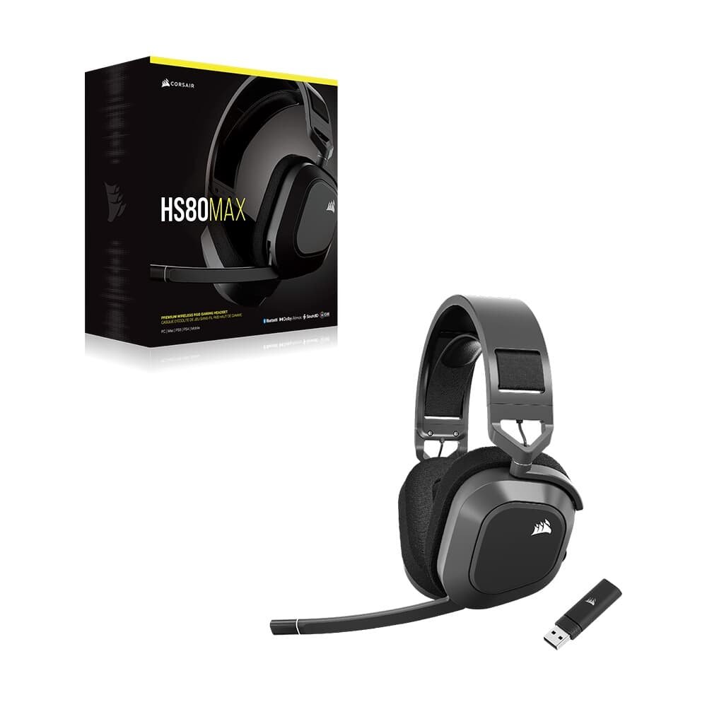 Headset Gamer Sem Fio Corsair HS80 MAX | KaBuM!